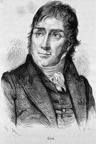 Portræt af Antoine Jean Gros (1771 - 1835), elev af David og derefter officiel maler af Napoleon - i "" L