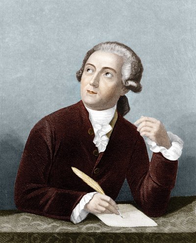 Portræt af Antoine Laurent Lavoisier (1743 -1794) fransk kemiker. af French School