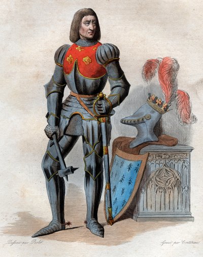 Portræt af Arthur III hertug af Bretagne, (1393-1458), Lord of Parthenay, greve (jarl) af Richmond, hertug af Bretagne, greve af Montfort og fransk konstabel. af French School