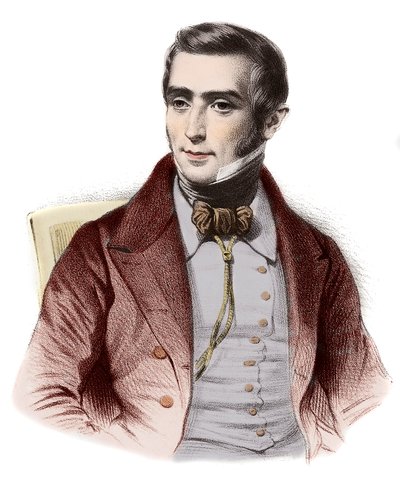 Portræt af Augustin Eugene Scribe (1791-1861), fransk romanforfatter - Portræt af Eugene Scribe (1791-1861), fransk forfatter til moralkomedier af French School