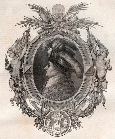 Portræt af Barthelemy Francois Marie (Marquis) (1747-1830) (Balthazar Francois, Marquis of Barthelemy) - indgravering i "" Nouvelle Nationale Encyclopedia"" af Maurice La Charest - 1870 - af French School