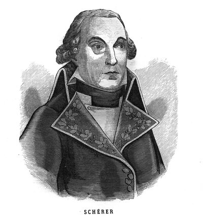 Porträt von Barthelemy Louis Joseph Scherer (1747-1804), Kriegsminister. Gravur in „Les Illustrations De L