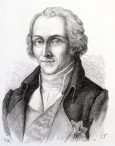 Portræt af Benjamin de Rumford, amerikansk fysiker (1753 - 1814) - i "" Album of Science; berømte videnskabsmænd; Store opdagelser””” 1896. af French School