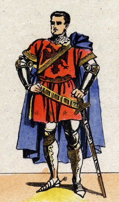 Portræt af Bertrand du Guesclin (Duguesclin) (ca. 1320-1380) konstabel fra Frankrig. af French School