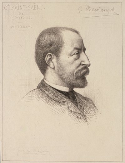 Portræt af Camille Saint-Saens (1835-1921) af French School