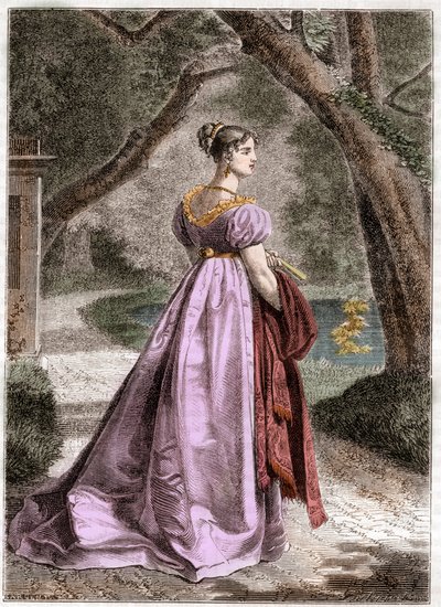 Portræt af Katarina af Württemberg 1783 1835 Dronning af Westfalen - Portræt af Katarina af Württemberg, hustru til Jerome Bonaparte, dronning af Wesphalia (1783-1835) - i "Histoire de l