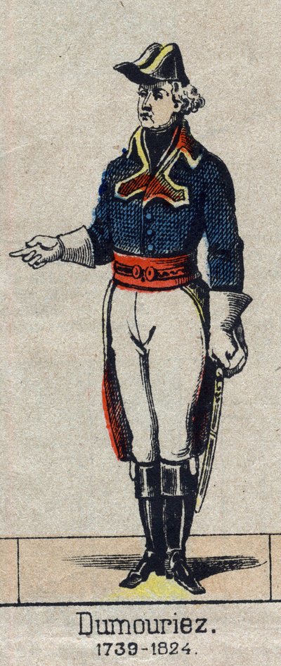 Portræt af Charles Francois Dumouriez, øverstkommanderende for den nordlige hær i 1792 (1739-1823)”.Billede af Epinal fra slutningen af det 19. århundrede. af French School