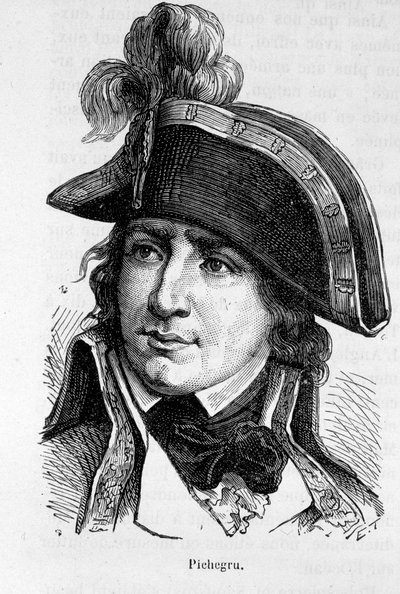 Portræt af Charles Pichegru, fransk general (1761-1804) - i "" The History of France"" af Henri Martin af French School
