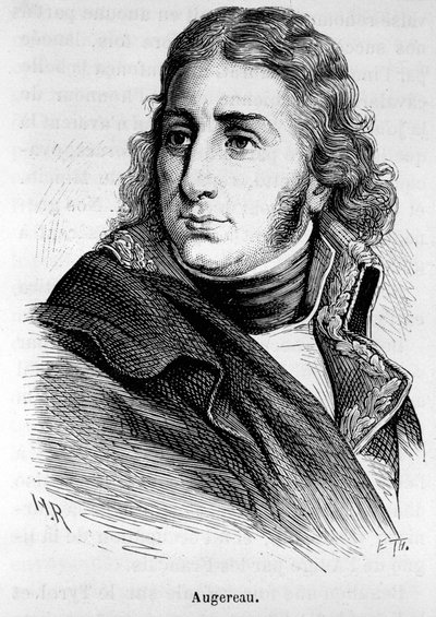 Portræt af Charles Pierre Francois Augereau, fransk general (1757-1816) - i "" L