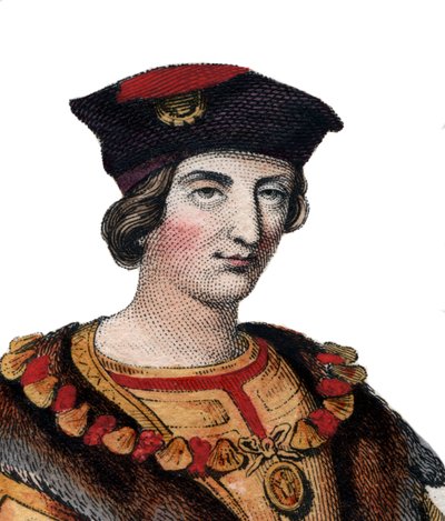 Portræt af Charles VIII af Frankrig (1470-1498), konge af Frankrig. af French School