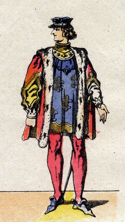 Portræt af Charles VI af Frankrig, kendt som Charles den Gode Aime (1368-1422) (capetianernes dynasti). af French School
