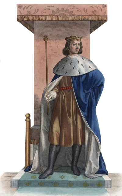 Portræt af Charles V af Frankrig, kaldet den vise (1338-1380), konge af Frankrig. af French School