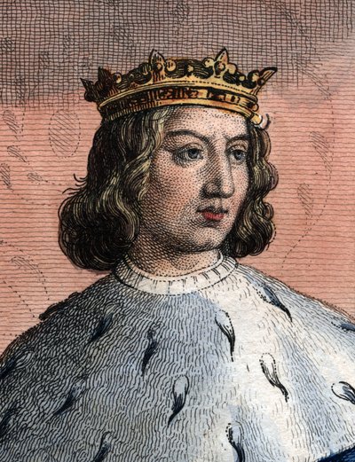 Portræt af Charles V af Frankrig, kaldet den vise (1338-1380), konge af Frankrig. af French School