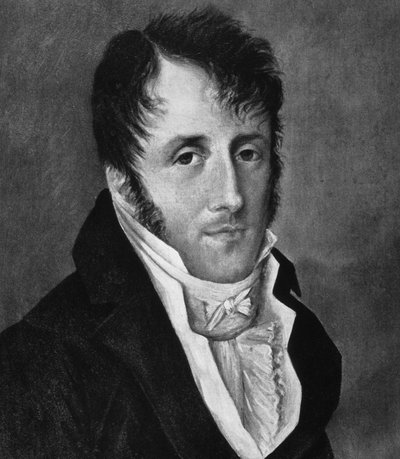 Portræt af Chateaubriand. 1800-tals gravering. af French School