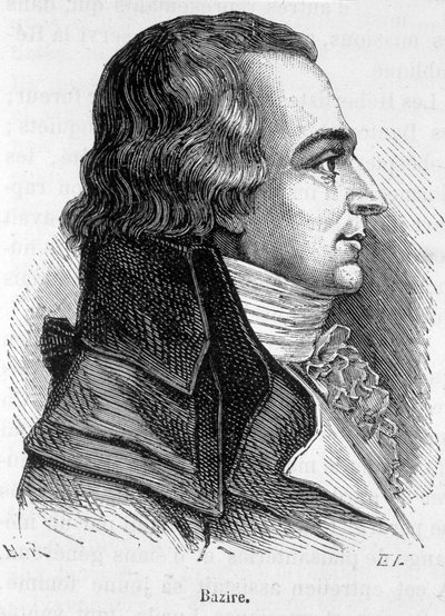 Portræt af Claude Basire eller Bazire (1764-1794), fransk politiker - i "" L