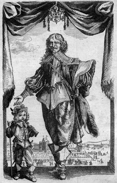 Portræt af Claude Deruet (1588-1660), fransk maler. Gravering fra "Histoire de la Engraving" af Georges Duplessis af French School