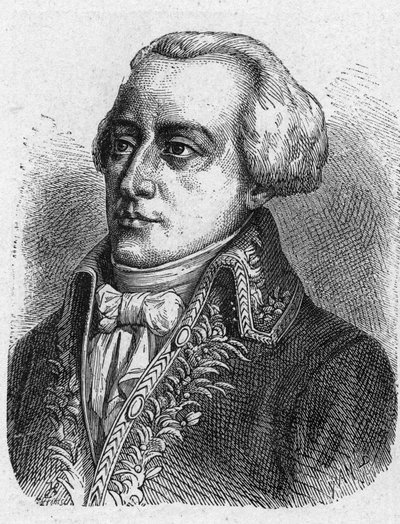 Portræt af Claude Louis Petiet (1749 - 1806), krigskommissær. Stik fra 1889. Privat samling. af French School