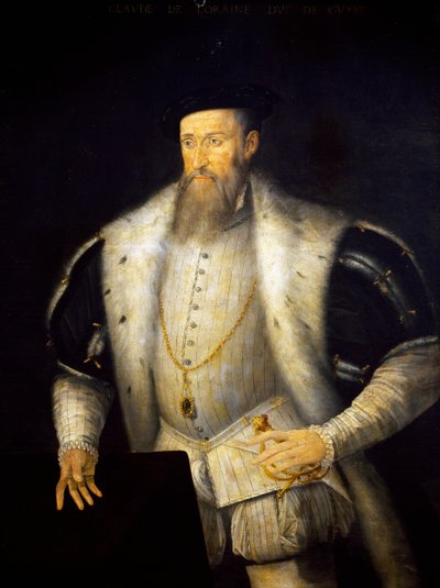 Portræt af Claudius I af Lorraine (slottet Conde-sur-Moselle af French School