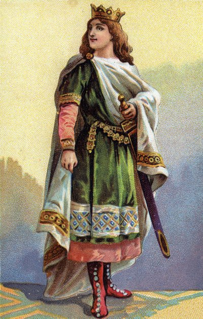 Portræt af Clotaire (Clothaire) III, frankernes konge (652-673). af French School