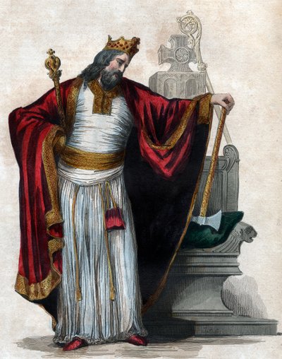 Portræt af Clovis I (466-511), kongen af frankerne. af French School