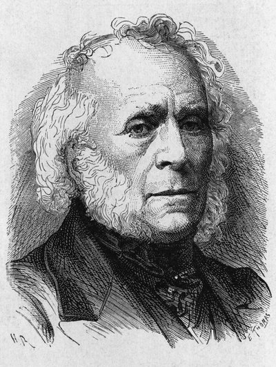 Portræt af David Brewster (1781 - 1868) - i "" Album of Science; Illustrøse Lærde; Store opdagelser””” 1896. af French School