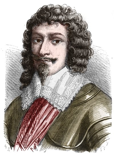 Portræt af hertug Henrik II af Montmorency (Montmorenci) (1595-1632) Indgravering fra slutningen af det 19. århundrede af French School