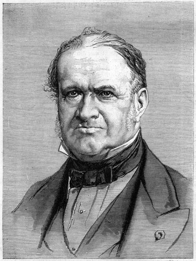 Portræt af Elie de Beaumont (1798-1874), fransk geolog. Indgravering i "" Le Monde Illustré"" nr. 912 af 3. oktober af French School