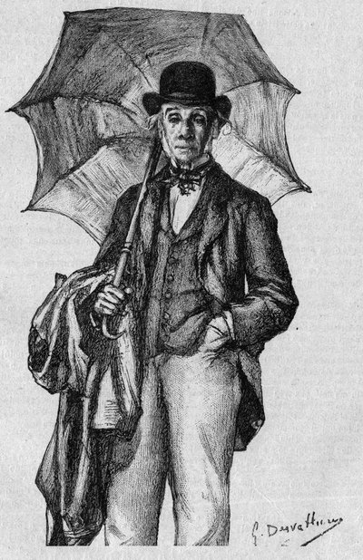 Portræt af Ernest Legouve (1807-1903), fransk digter, romanforfatter og dramatiker, medlem af Academy Francaise. Indgravering i "La gazette du dimanche"" af 9. januar af French School