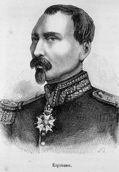 Portræt af Espinasse - i "" Frankrigs historie"" af Henri Martin af French School