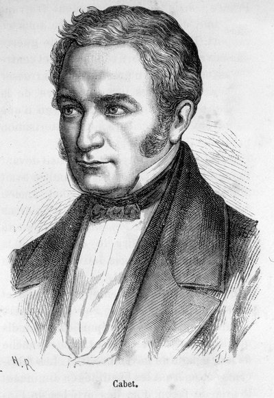 Portræt af Etienne Cabet, fransk socialist (1788-1856) af French School
