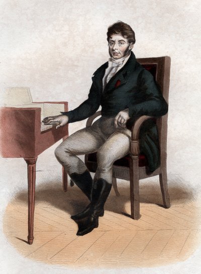 Portræt af Etienne Nicolas Mehul (1763-1817), fransk komponist. af French School