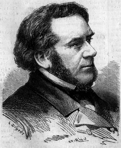 Portræt af Eugene Bethmont (1804-1860), fransk advokat og politiker, tidligere justitsminister. Indgravering i "" Le Monde Illustré"" nr. 156 af 7. april 1860. af French School