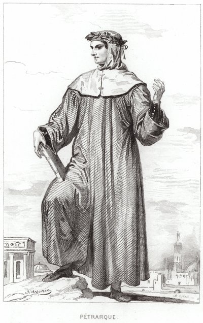 Portræt af Francesco Petrarch af French School