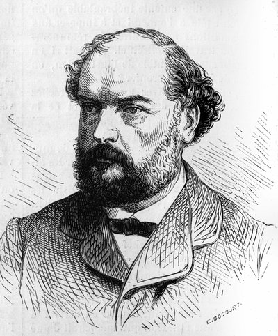 Portræt af Francois Desire Bancel (1822-1871), fransk politiker. Indgravering i "" The Illustrated World"" nr. 634 af 5. juni af French School