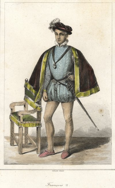 Portræt af Francois II (1544 - 1560), konge af Frankrig. af French School