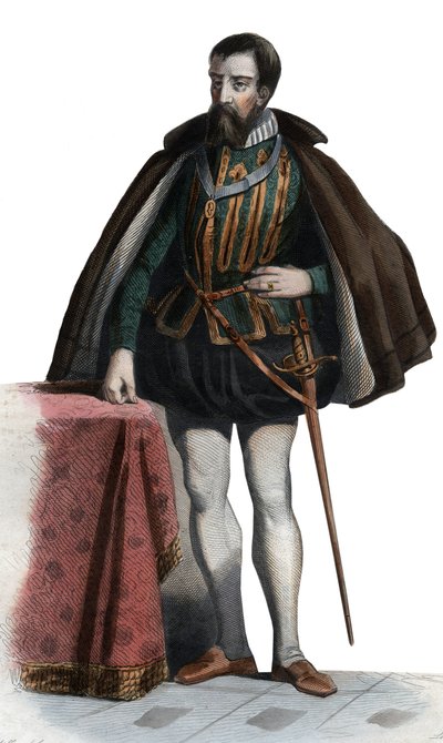 Portræt af Francois I de Lorraine (1519-1563), hertug af Guise, hertug af Aumale, fransk soldat og politiker. af French School