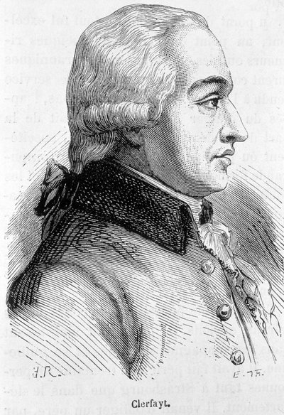 Portræt af Francois de Croix Comte de Clerfayt (eller Clairfayt), østrigsk feltmarskal (1733-1798) - i "" L