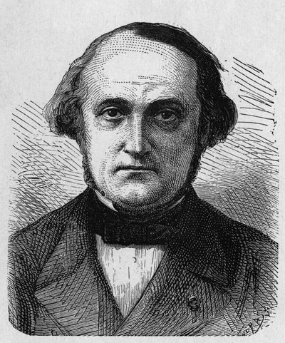 Portræt af François-Clément Sauvage (1812 - 1872), fransk ingeniør og administrator - i "Album de la Science; berømte videnskabsmænd; Store opdagelser””” 1896. af French School
