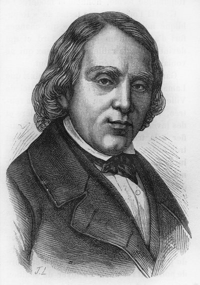 Portræt af François Vincent Raspail (1794-1878), fransk biolog, kemiker og politiker. af French School