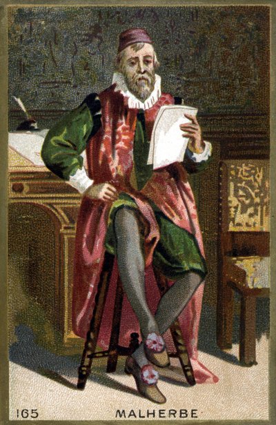 Portræt af François de Malherbe (1555-1628). 1800-tallets kromolitografi. af French School