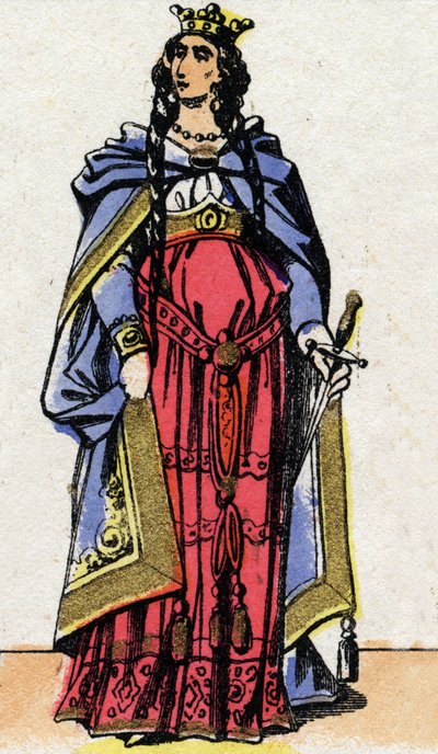 Portræt af Fredegonde, Dronning af Neustrien (545-597). af French School