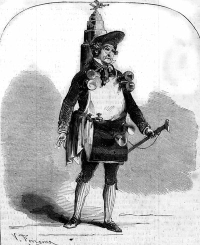 Portræt af Frederick Lemaitre (1800-1876), fransk komiker i "Le Marchand de coco" "af Adolphe d