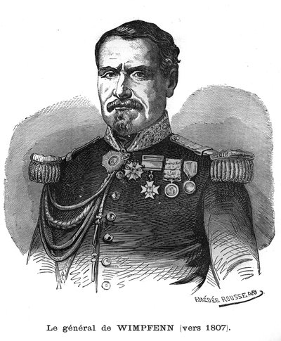 Portræt af baron Emmanuel Felix von Wimpffen (Wimpfenn af French School