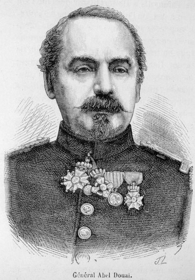 Portræt af general Abel Douai- i ""The History of France"" af Henri Martin af French School