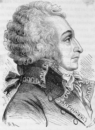 Portræt af general Alexandre Viscount de Beauharnais (1760-1794), anklaget for at have forsvaret Mainz dårligt i 1793, han var guillotine - i "L
