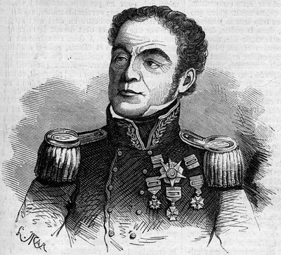 Portræt af general Antonio Lopez de Santa Anna (Santa Anna af French School