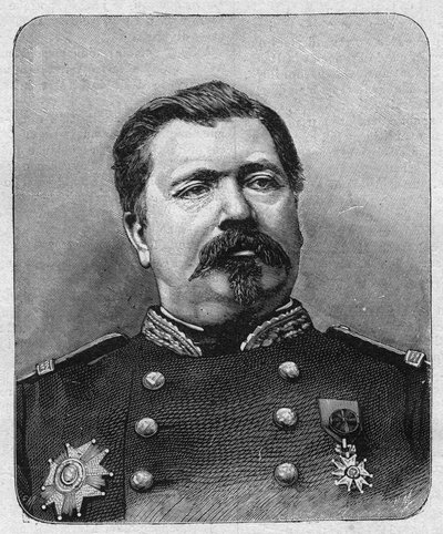 Portræt af General Davout (ca. 1829), Storkansler for Æreslegionen. Indgravering i "La gazette du dimanche"" af 12. december 1895. af French School