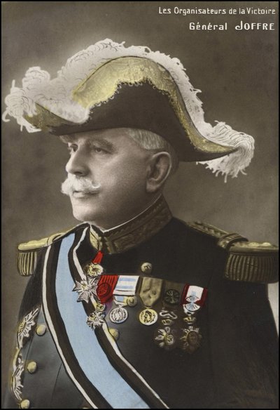Portræt af general Joseph Joffre (1852 - 1931). af French School