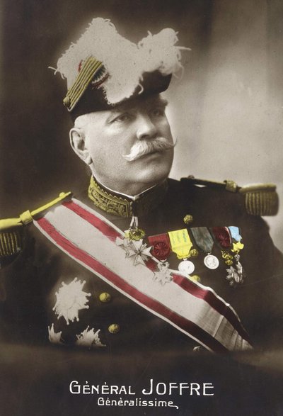Portræt af general Joseph Joffre (1852 - 1931). af French School