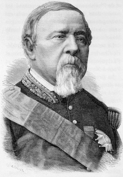 Portræt af General Ladmirault - I “” The History of France "af Henri Martin af French School